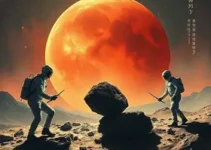 tinta de caneta em meteorito de Marte