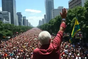comitiva de Lula na Avenida Paulista
